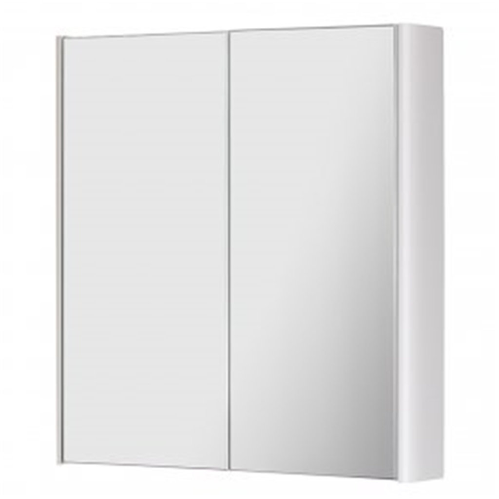 Matt Graphite 2-Door Mirror Bathroom Cabinet 60cm H x 500mm W