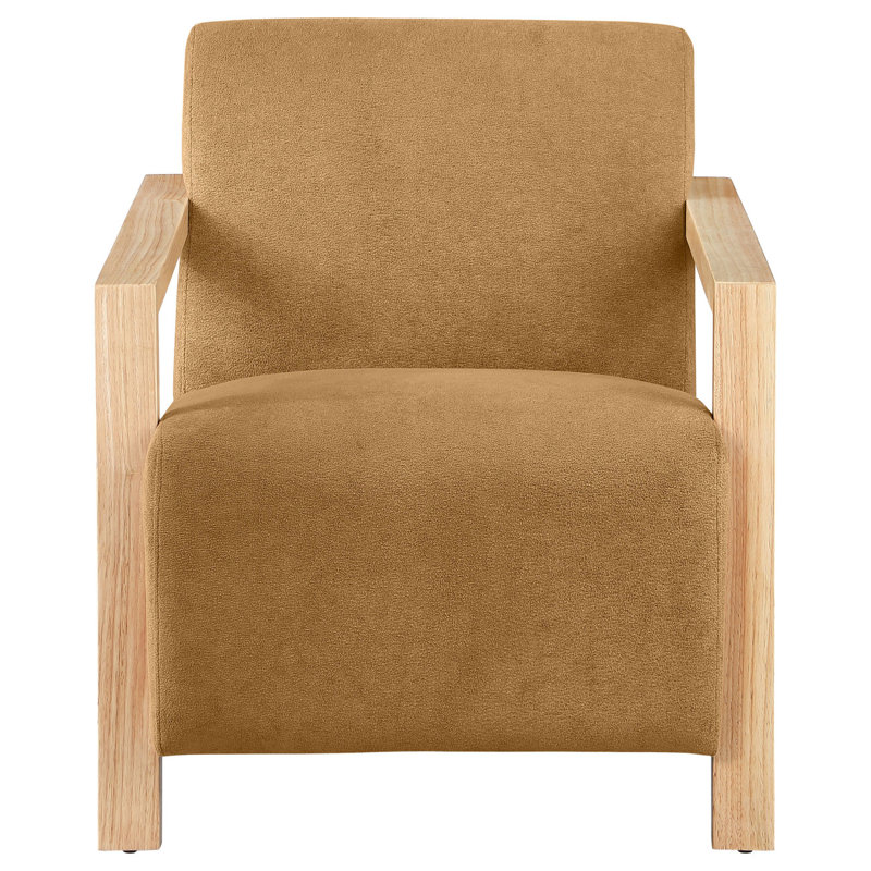Fauteuil d'appoint rembourré Landis, Miel