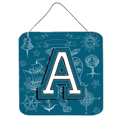 « sea doodles initial alphabet » par denny knight, impression sur plaque