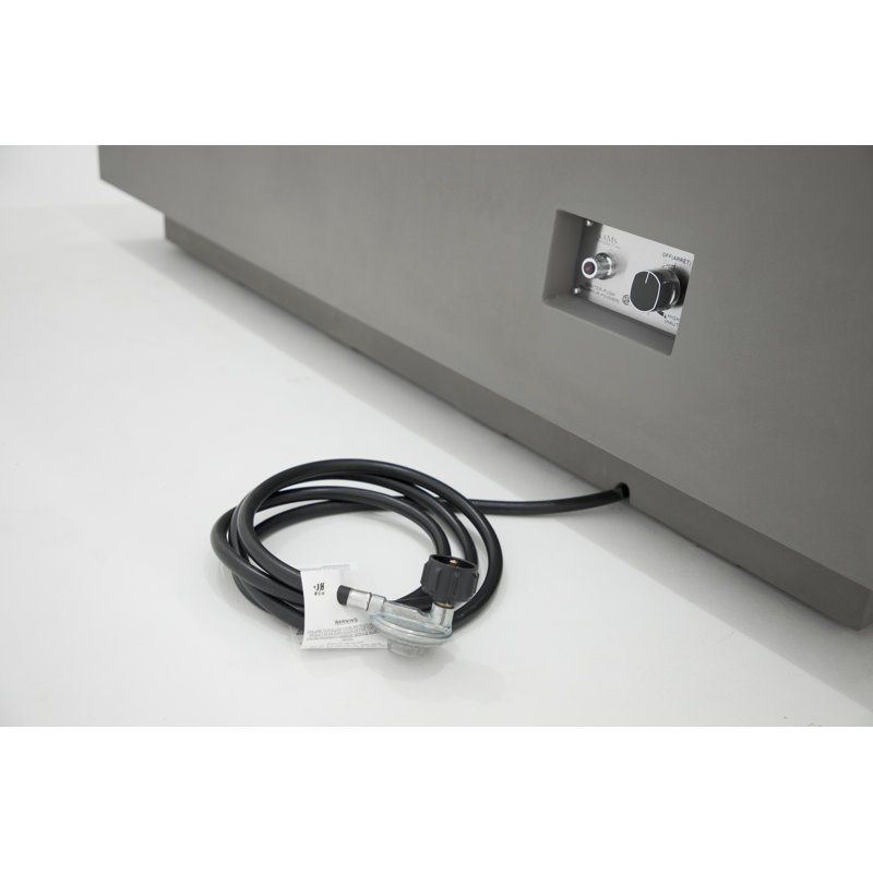Table de foyer d'extérieur au propane Madison, Gris clair