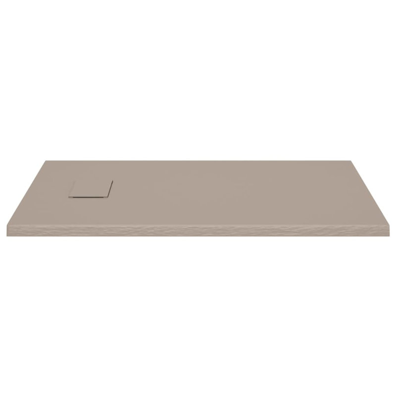 Jahnke Plastic Shower Tray, Brown, 2.6cm H x 100cm W x 70cm D