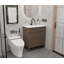 Meuble-lavabo brun 30 po avec portes à persiennes et lavabo