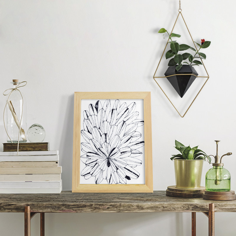 Kalmin Kal Kalididoscope I encadré sur papier, H 11 po x l 9 po x P 1 po, Naturel