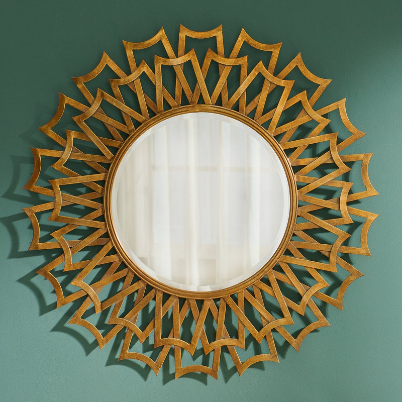 Metal Framed Wall Mounted Accent in Gold