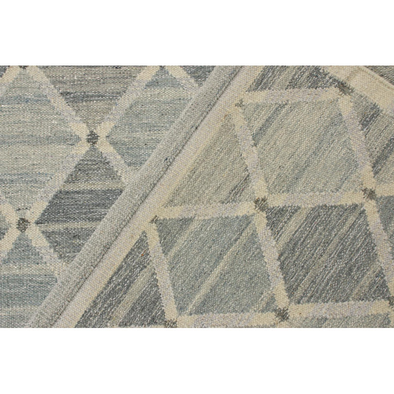 Scandinavian Wool Geometric Area Rug, Rectangle 10' x 14'