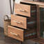 Buffet simple rétro en bois massif-946943704