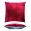 Two Tone Ombre Square Velvet Pillow Cover & Insert-63380620-63380626
