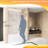 60 - Inch Tall Single Sliding Shower Door 56 Inches Across, 6mm Transparent Tempered Glass, Cracking Film, Stainless Steel Track And Handle In Brushed Nickel, Good For Bathroom Situations, Quiet