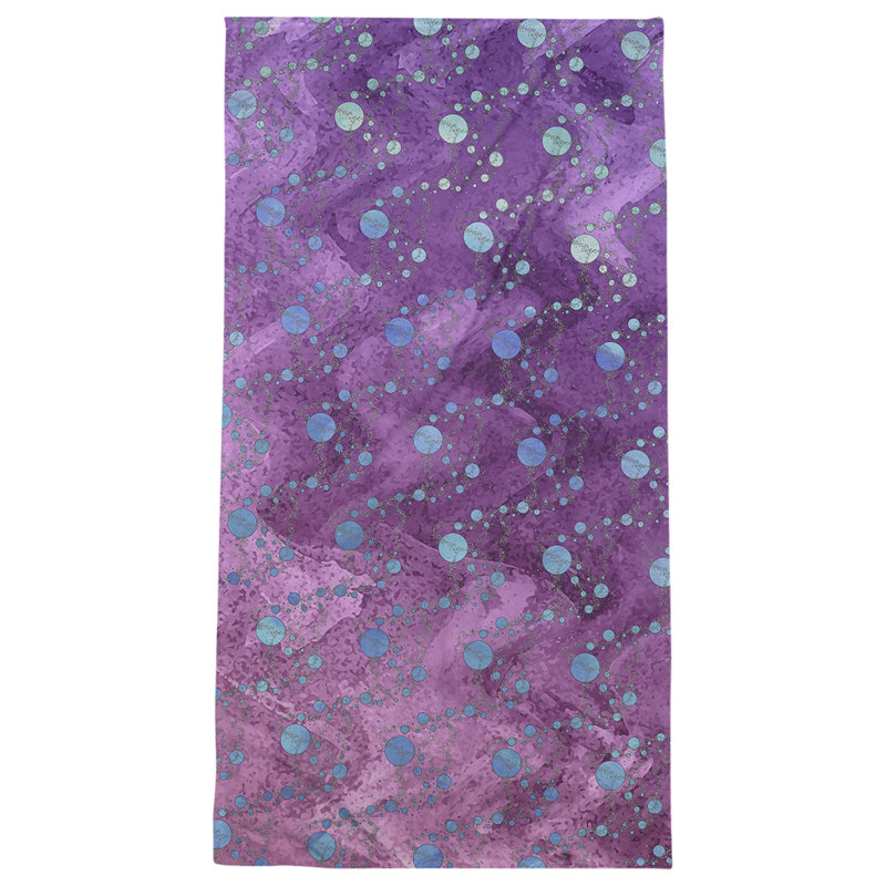 Serviette de bain Planets and Stars, Rose / Bleu