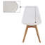 Ensemble de 4 chaises de salle à manger en plastique avec coussin de siège et pieds en bois-1406854220