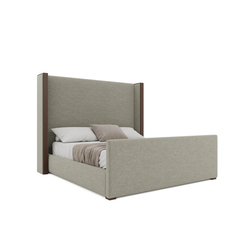 Irene Luxe Footboard Mid Bed, California King, Linen Latte