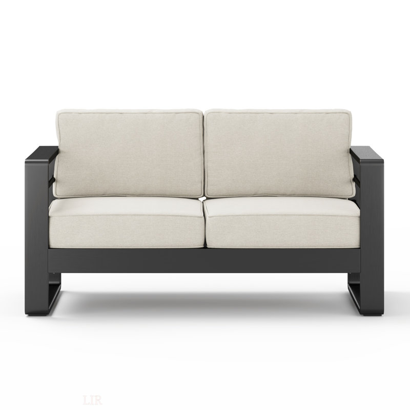 Canapé MAYA BAY MP1, FINITION NOIRE AVEC COUSSIN BEIGE, canapé