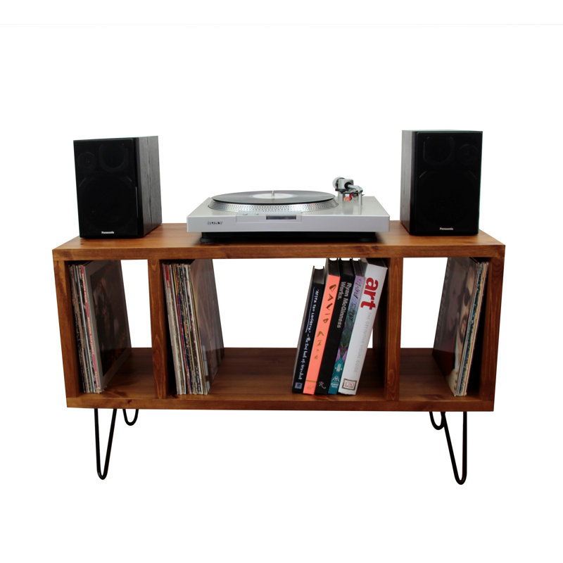 High-Quality Wooden Multimedia Open DVD/CD Shelf