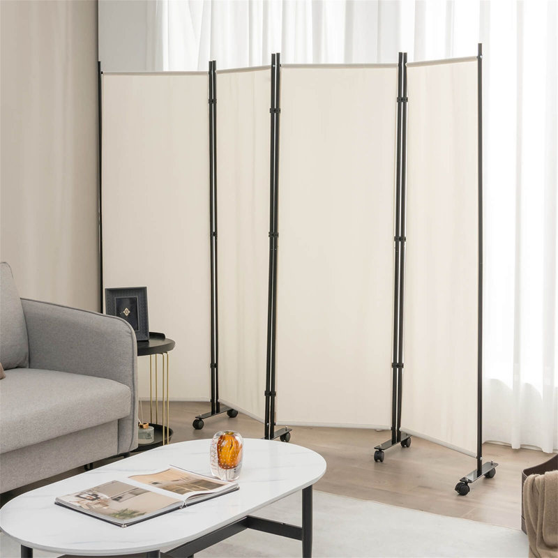225cm W x 173cm H 4 - Panel Metal Folding Room Divider