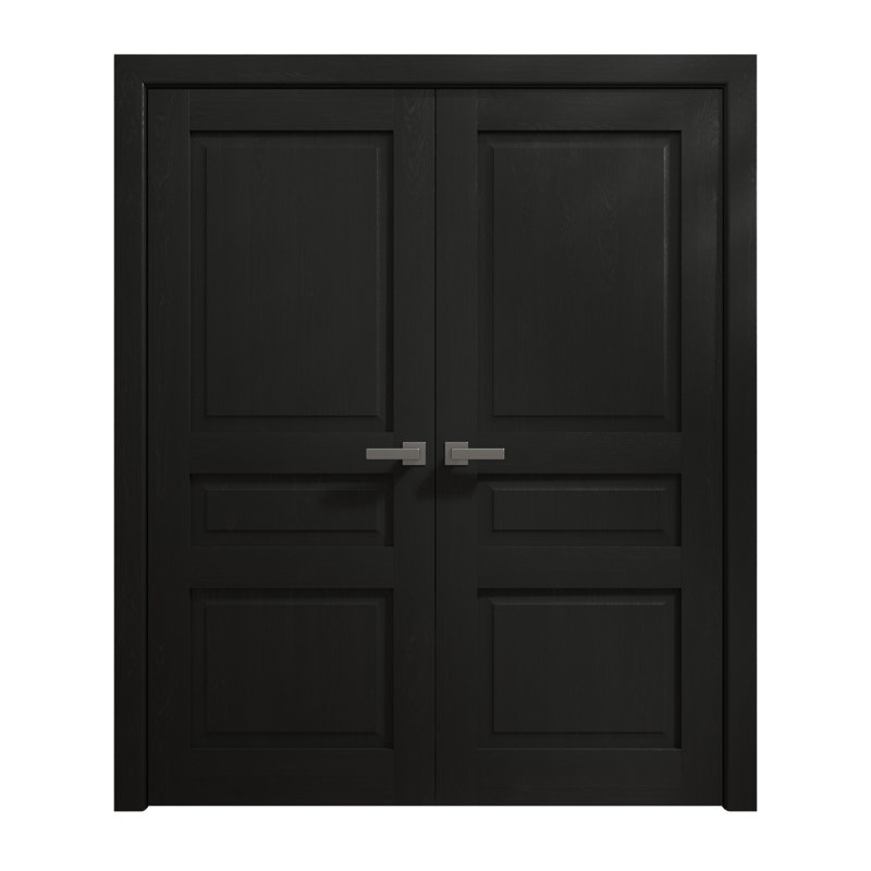 Portes doubles intérieures intérieures | Ego 5012 | Cadre de panneau intérieur en bois massif | Portes modernes pour placard