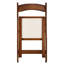 4 chaises pliantes en bois massif, assise confortable, ensemble de chaises faciles à transporter (4 pièces) avec tablette en noyer et coussin beige