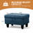 Rectangular Storage Ottoman, Faux Leather Footrest Bench with Hinged Hydraulic Soft Close Lid, 28.5"W x 19"D x 17.5"H Multi-Purpose Ottoman Coffee Table for Living Room Bedroom Entryway, Navy-126242953