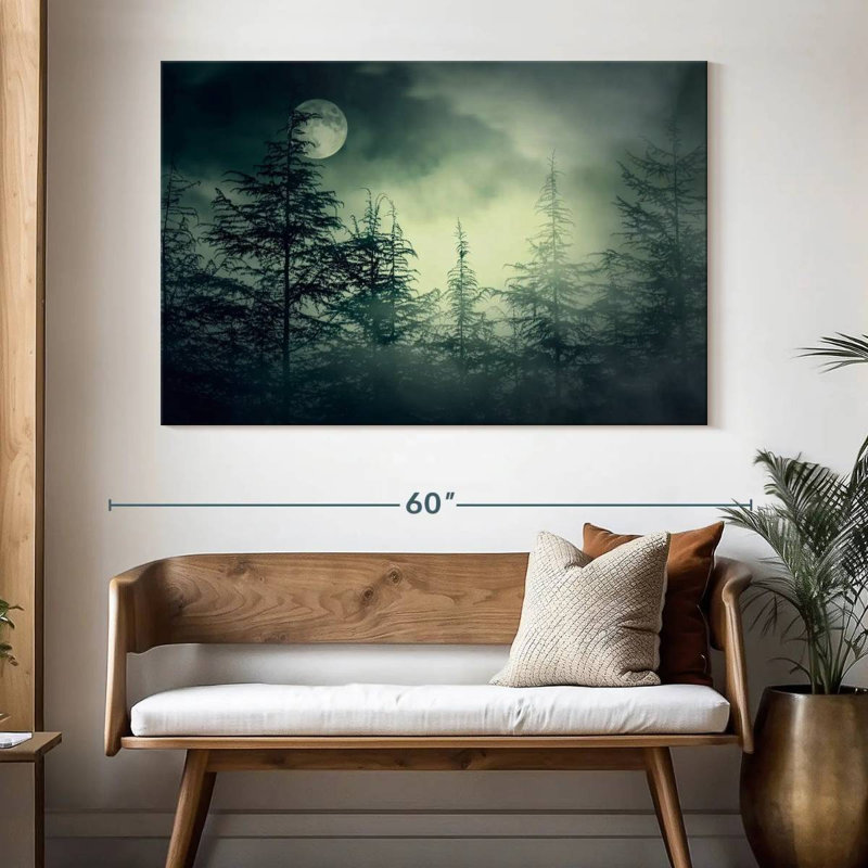 Forêt sombre et sombre, H 34 po x l 51 po