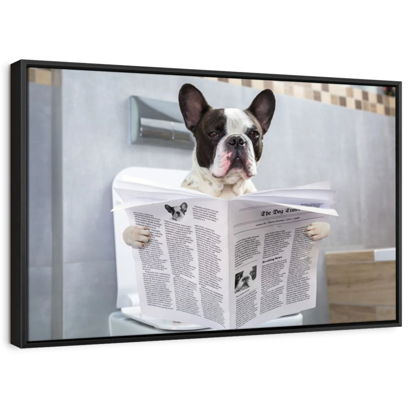 Reproduction d'art sur toile Khendal Bulldog, H 27 po x l 40 po