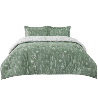Best Seller Bedsure Comforter Set Reversible Cute Floral Bedding, 89GSM