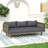 Claremont 3 Seater Daybed (Grey Wood+Grey Cushion)-501851342
