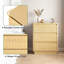 Commode 4 tiroirs rétro avec façade biseautée - pieds en bois, commode moderne-977936986