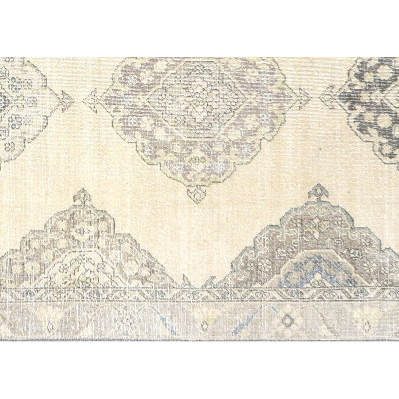 Gallery Size One-of-a-Kind 4'8" X 12'11" 1960s Runner Wool Area Rug in