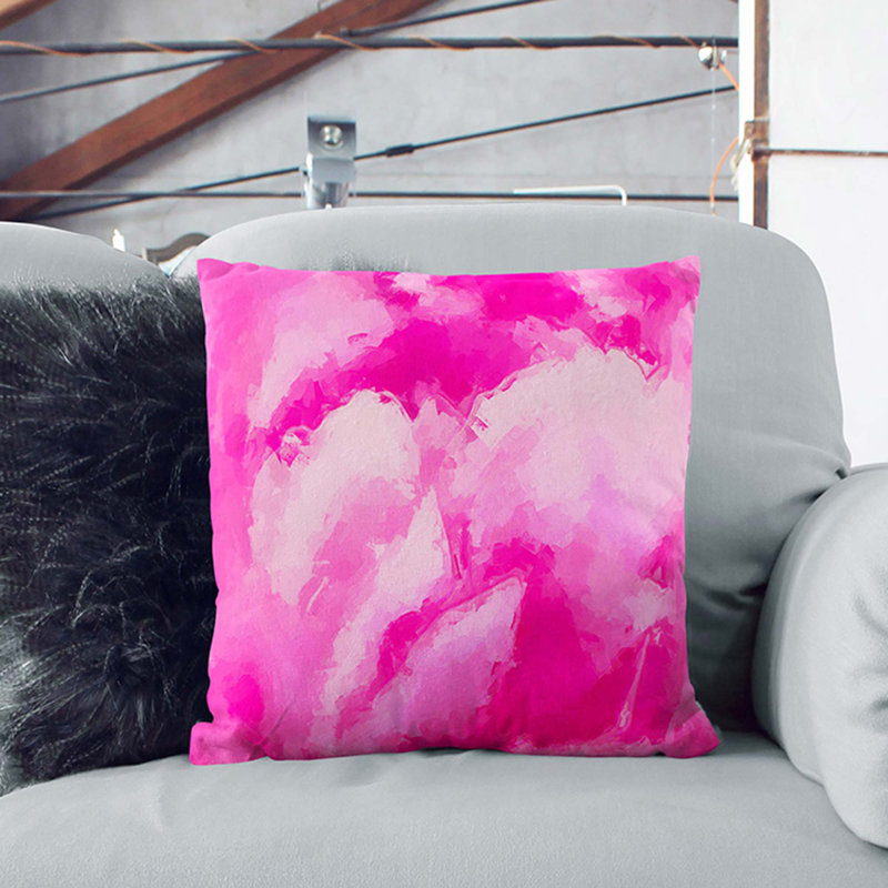 Abstract Square Cushion, 55cm H x 55cm W x 20cm D, Stone