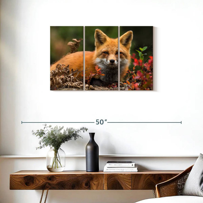 Happy Fox, 20" H x 33" W
