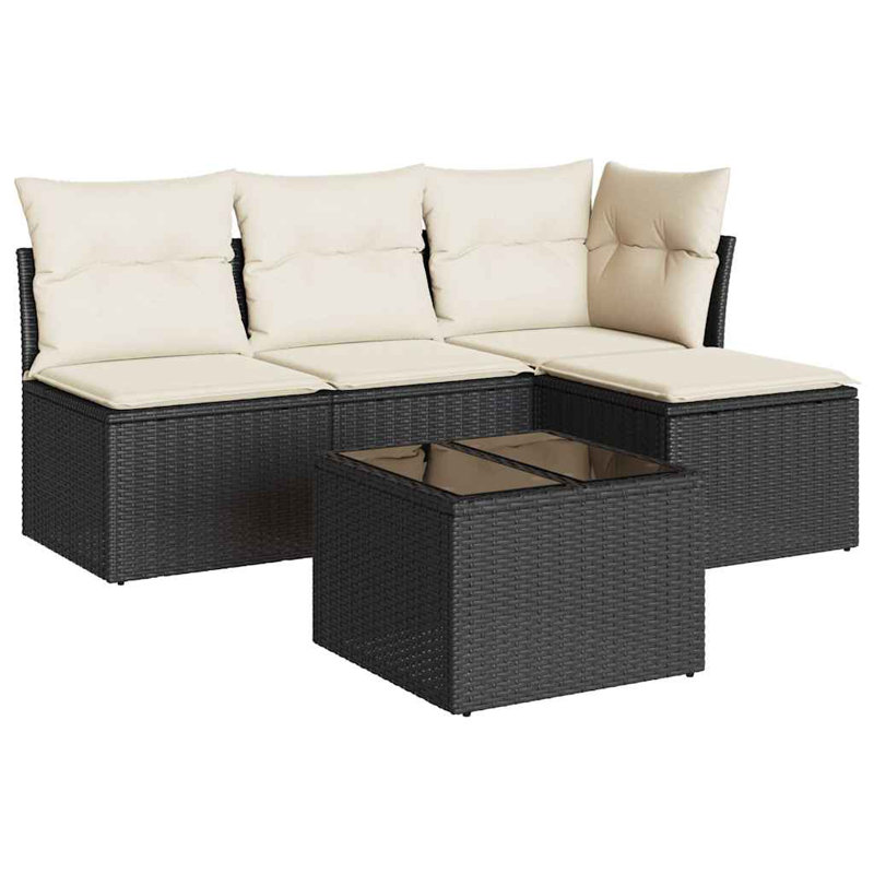 Vidaxl Garden Sofa Set Black