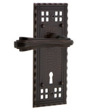 Craftsman Plate Passage (Hall & Closet) with Decorative Keyhole and Fleur Lever