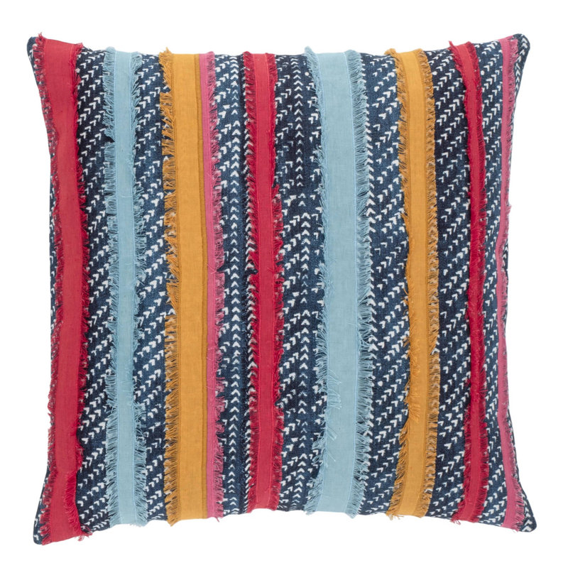 Striped Resist Applique Multi Decorative Pillow, Pillow Cover Only - No Insert