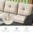 Deb 100.2" Wide Outdoor L-Shaped Patio Set With Cushions-145000316-145000313