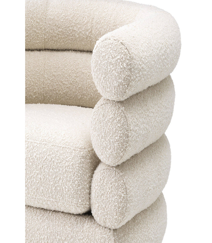 Maguire Swivel Barrel Chair, Cream Polyester Blend