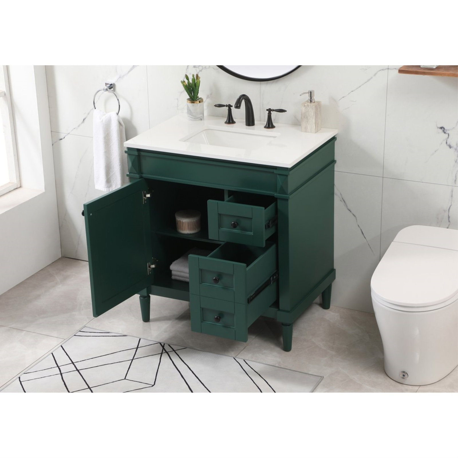 Readington 32'' Single Bathroom Vanity, Green