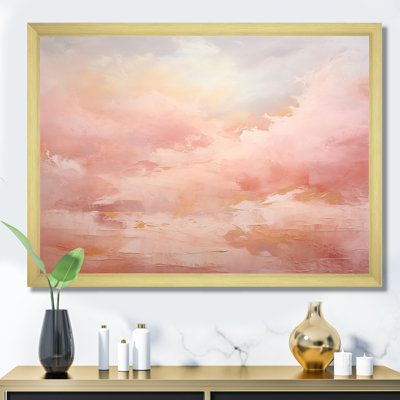 Palette Pink Cloud Horizon - Abstract Shapes Wall Art