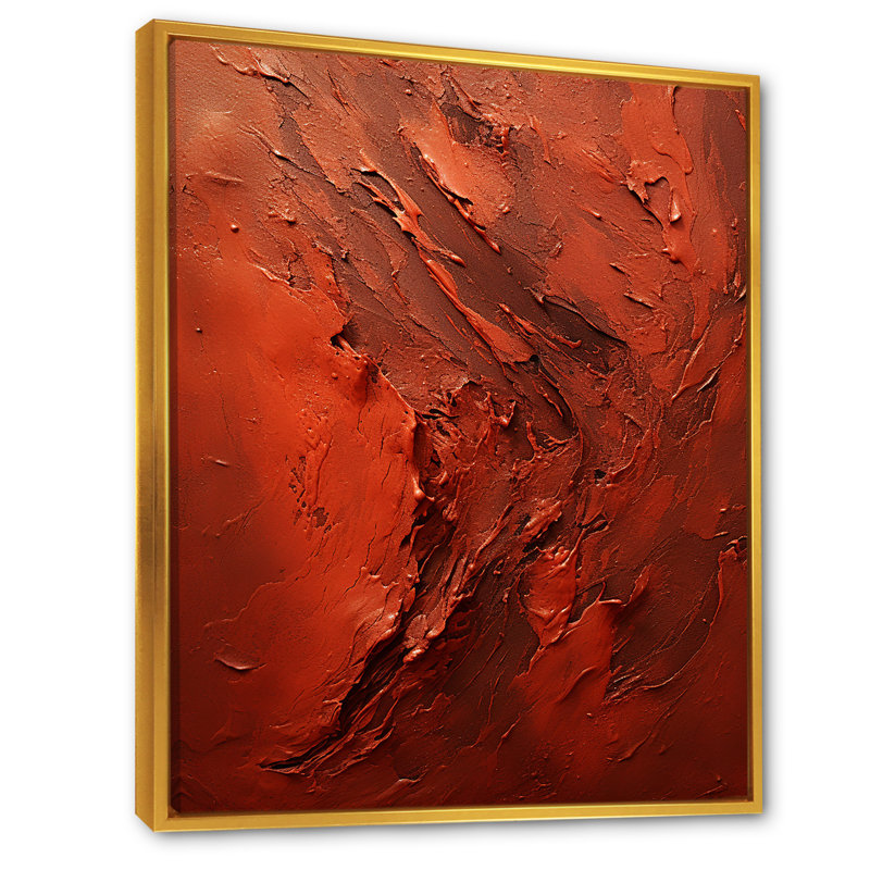 Bittersweet Brushwork I - Abstract Collages Wall Art Prints, H 44 po x l 34 po x P 1,5 po, Cadre flottant doré