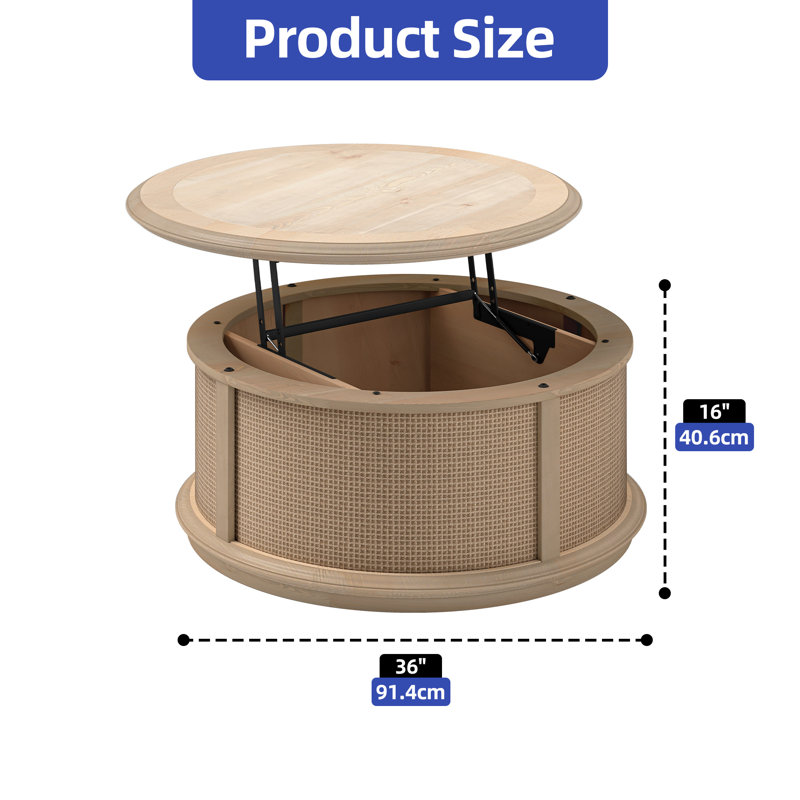 Table basse Breeze Rattan, Bois naturel