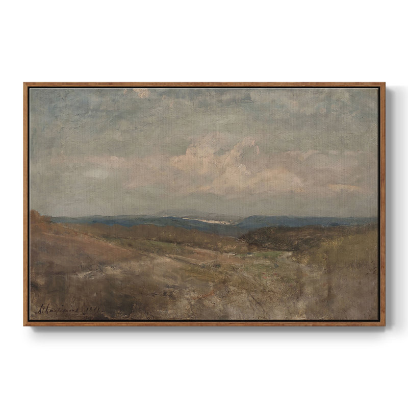 " Vintage Landscape -CDXCVI ", Walnut, 27" H x 41" W