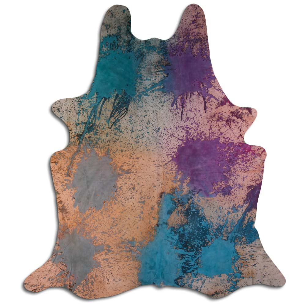 Foundry Select ACID WASHED HAIR ON Cowhide RUG DISTRESSED COLORFUL 3 ...