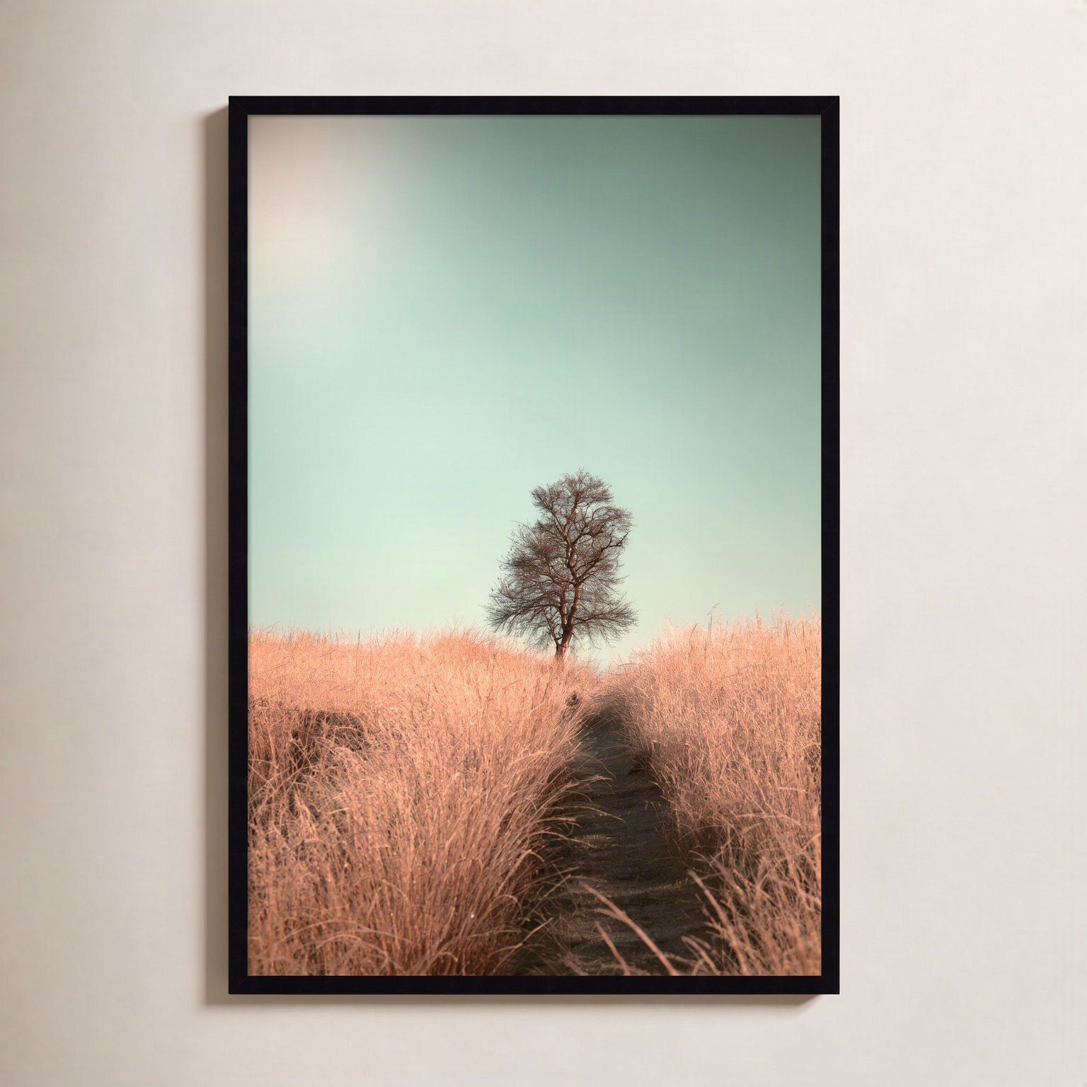 Grass and Path Photo Print by Jaap van den, 28" W x 41" H, Black