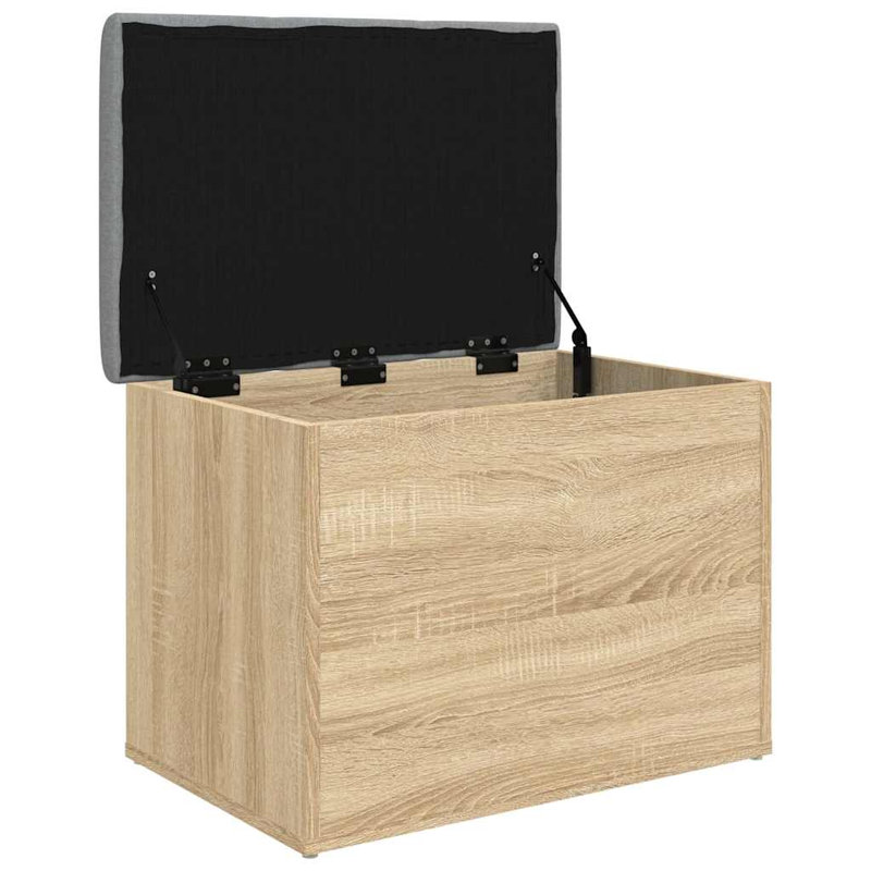 Engineered Wood Storage Bench, 45 cm H x 62 cm L x 42 cm D, Sonoma Oak