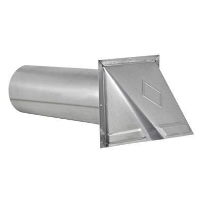 Lambro® 4-In. 26-Gauge Galvanized Steel Fresh Air Intake Vent With Wire-Mesh Screen & 11-In. Pipe (No Damper), 34400GNDMS