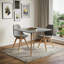 Table de salle à manger carrée 32 "en bois naturel et gris-282111547