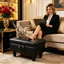  Banc de rangement rectangulaire avec repose-pieds à fermeture en douceur, tabouret en similicuir pour l'entrée, le salon et la chambre à coucher, noir, 28,5 po x 19 po x 17,5 po-126242947