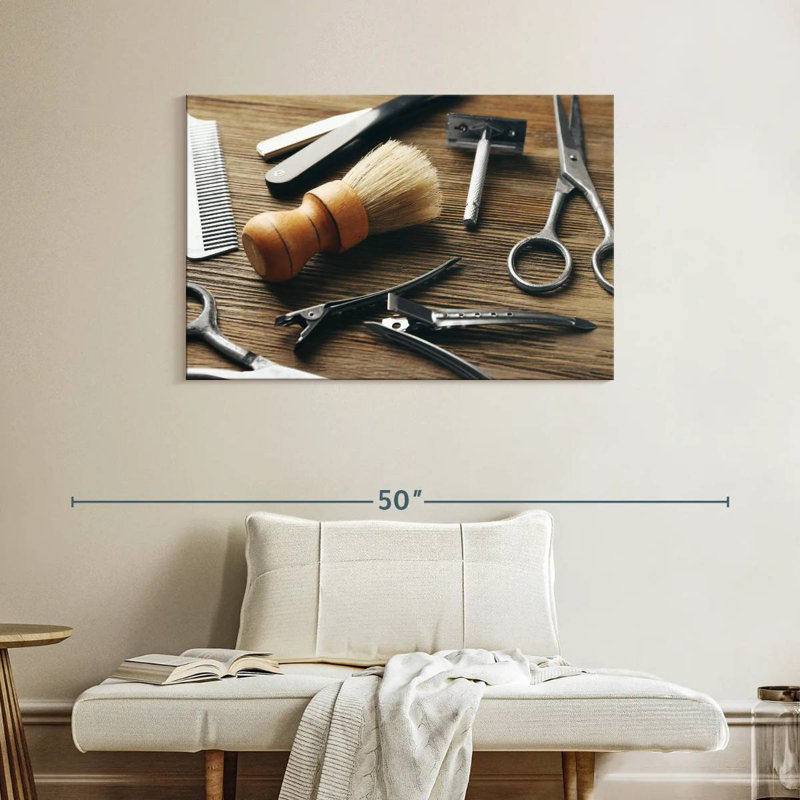 Shuttleworth Barber Tools, 26" H x 39" W
