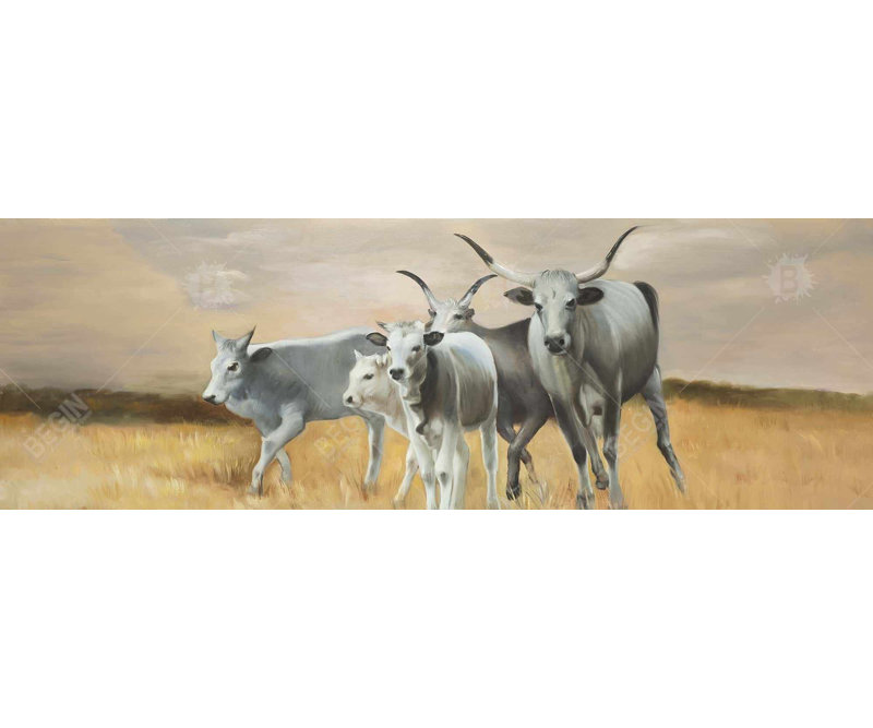"Reproduction de nguni" sur toile