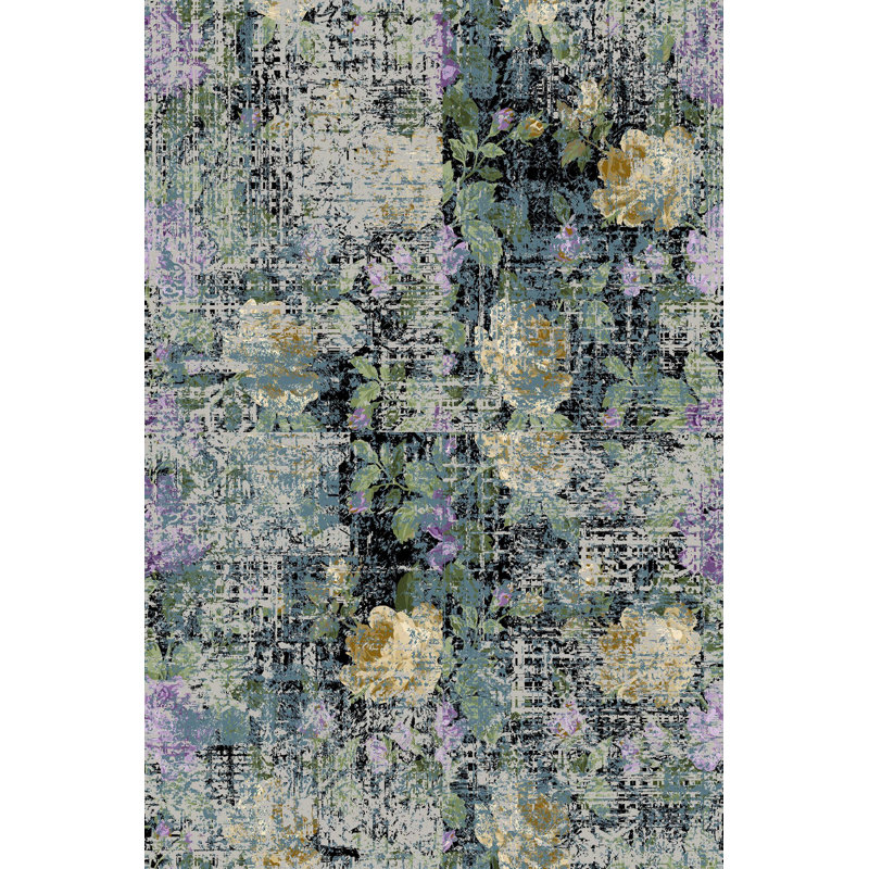 Soft Hall Carpet 2.6 x 4.9 Feet | 100% Polyester, 0.04 in Pile Height | Antibacterial, Non-Slip Underside | Woven with 3D Digital Printing | Machine Washable | Durable & Stylish for Entryways & Living Rooms