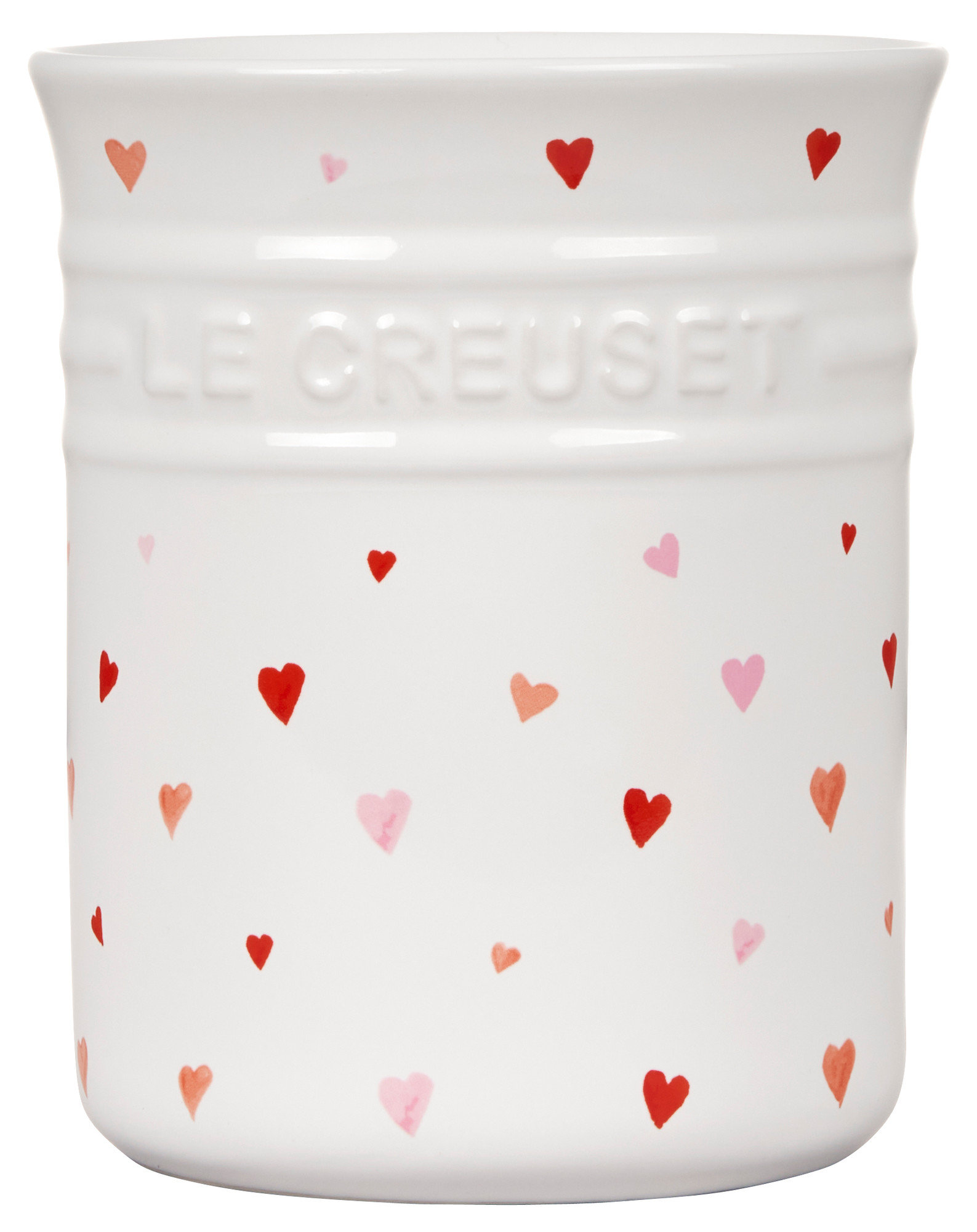 Le Creuset L'Amour 1 Qt. Stoneware Utensil Crock with Heart Applique Wayfair