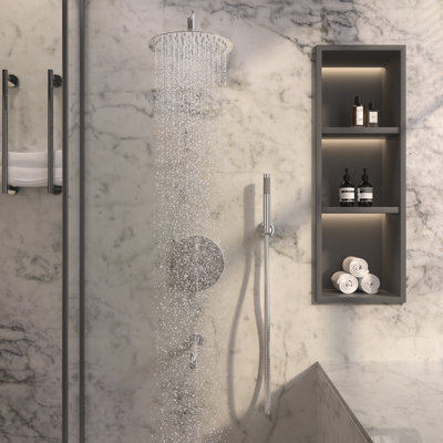 Calder Dual Function Complete Shower System with Rough in-Valve